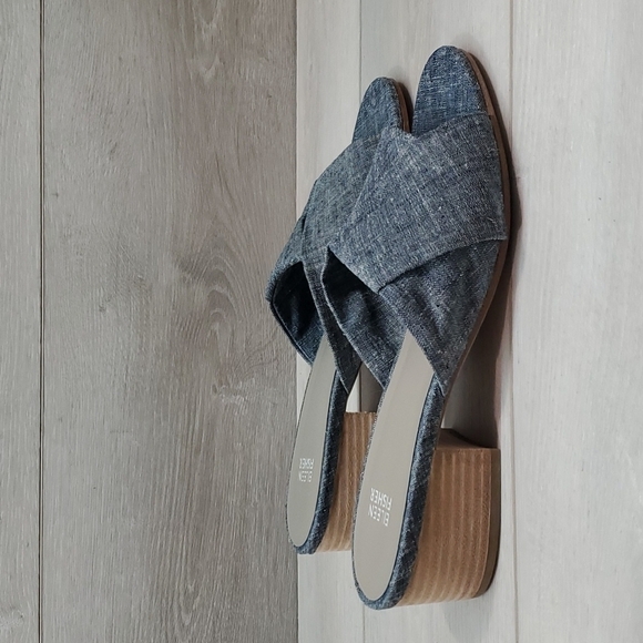 NEW Eileen Fisher Ruche Women Comfort Slide Heels Sandals shoes sz 9 - Picture 2 of 11